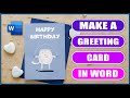 How to make a GREETING CARD in word | BIRTHDAY CARD