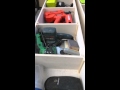 Homemade wood truck bed toolbox drawers Camper