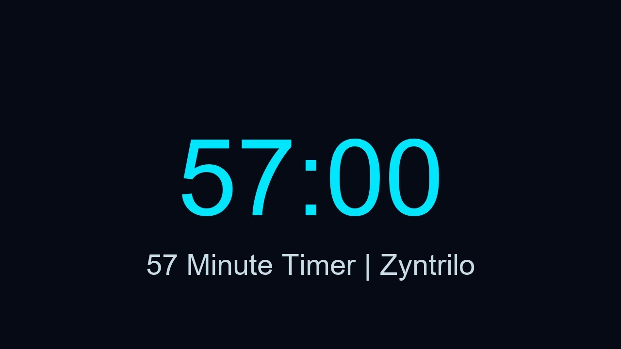 57 Dakika Sayaç – 57 Minute Countdown Timer | Zyntrilo - YouTube