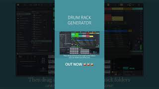 Drum Rack Generator is out now through the link in my bio! #ableton #abletonmove  #maxforlive