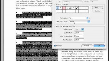 InDesign: Bulleted Lists