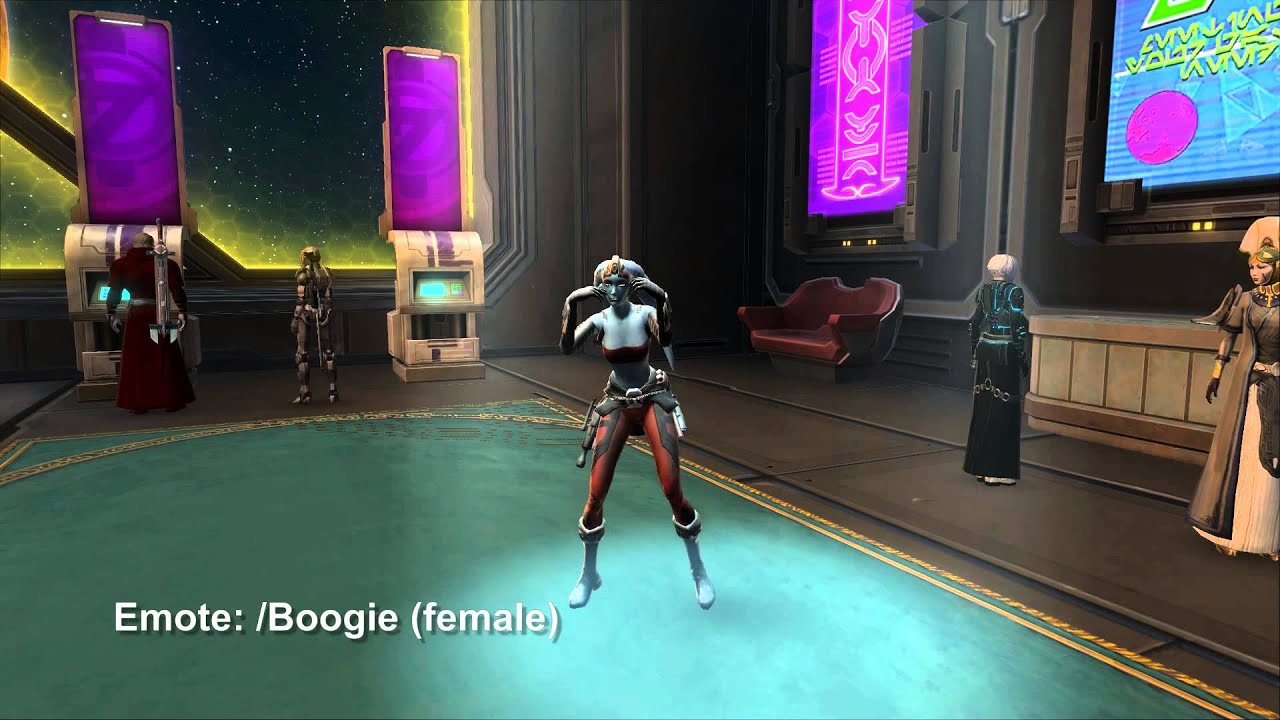 SWTOR new emotes from the Regulator and Enforcer contraband pack