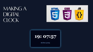 Digital Clock Using HTML CSS JavaScript | Beginner Project