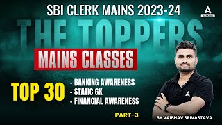 Top 30 Static GK, Banking & Financial Awareness Questions #3 | SBI Clerk Mains 2024