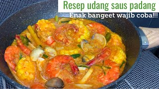 RESEP UDANG SAUS PADANG TERENAK wajib coba !