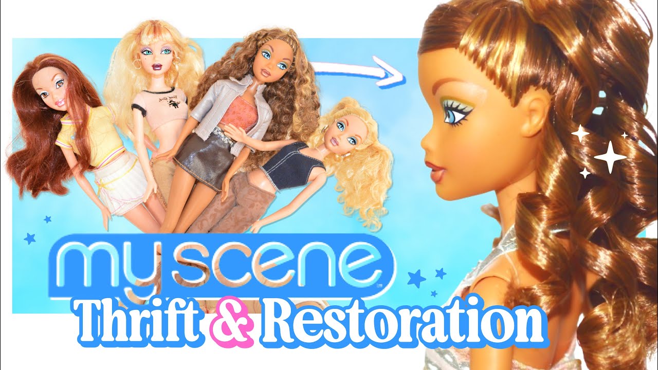 Barbie My Scene 💙 Thrift lot & Glow-Up (Hair Restoration)