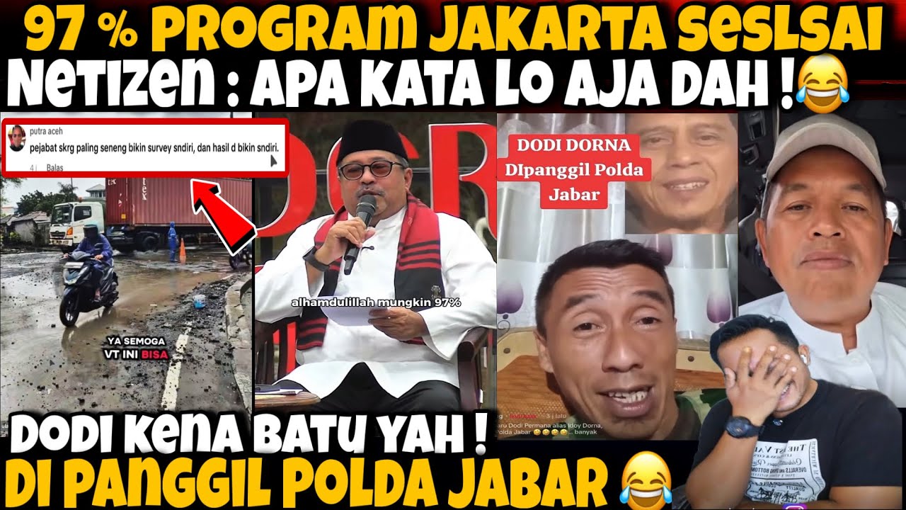 GUB & WAKIL JAKARTA DI SENTIL NETIZEN‼️DODI KENA BATUNYAH ! DI PANGGIL TIM CYBER POLDA JABAR WKWK