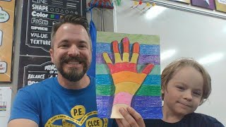 3D Warm Hands - An early elementary art lesson.