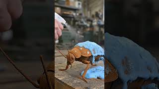 Rusty Metal Cockroach Restoration Process Ultra Detailed Cleaning Animation #shorts