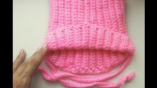 Вязание крючком для начинающих вязаная кото -шапка для ребенка 6 мес Вязание крючком для начинающих вязаная кото -шапка для ребенка 6 мес