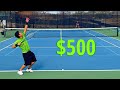 Wannabe Pro vs Lefty Forehand-Righty Serve Compete for $500 (USTA 4.5)