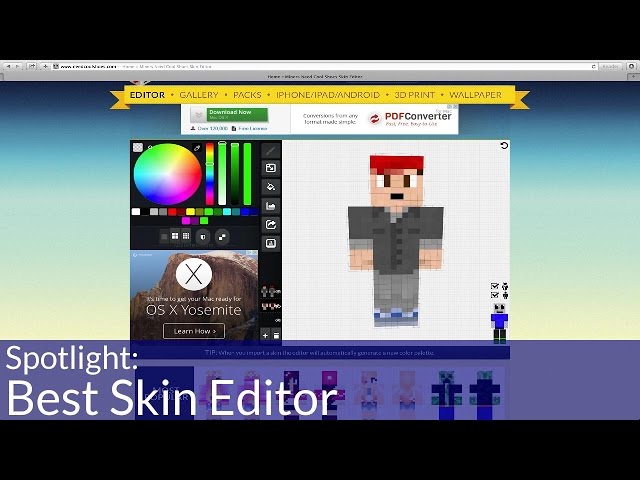 dream is my favorite minecraft, the application is called skin editor