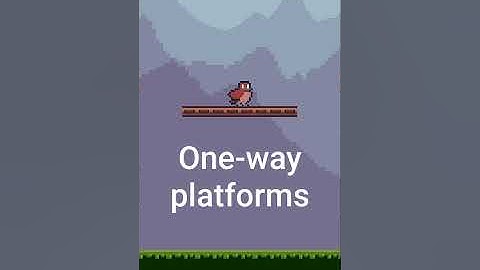 How passable (one-way) platforms work in game development!