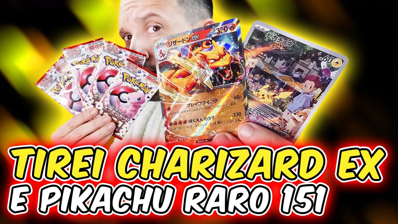 TIREI PIKACHU RARO E CHARIZARD EX da coleção 151 | CAPITÃO HUNTER CARTAS POKEMON TCG