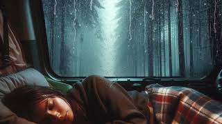 Rain Sounds for Sleeping - Deep Sleep with Relaxation Rain Sounds on Camping Car Window