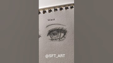Drawing Anime eyes from easy to hard #howtodraw #art #sketch #eyes #shorts