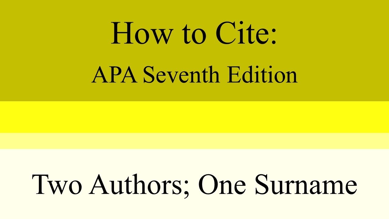 how to cite 2 authors in an essay