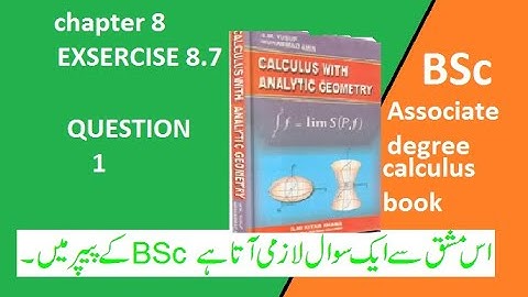 BSc (ADP) calculus exercise 8.7 question 1