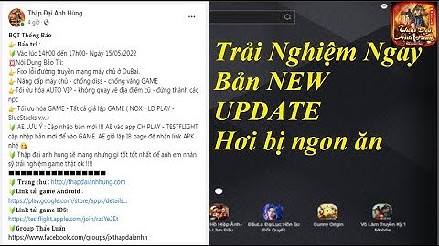 NEW UPDATE 15/5/2022 : Tối ưu hóa Auto, Tối Ưu Hóa Giả Lập, Fix Dis Văng Game | Thập Đại Anh Hùng