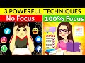 HOW TO CONCENTRATE ON STUDIES FOR LONG HOURS | 3 POWERFUL TIPS TO FOCUS ON STUDIES | Tips & Tricks