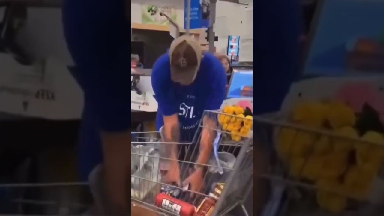 Moment Man Is FALSELY Accused Of Stealing From Walmart Self Checkout 
