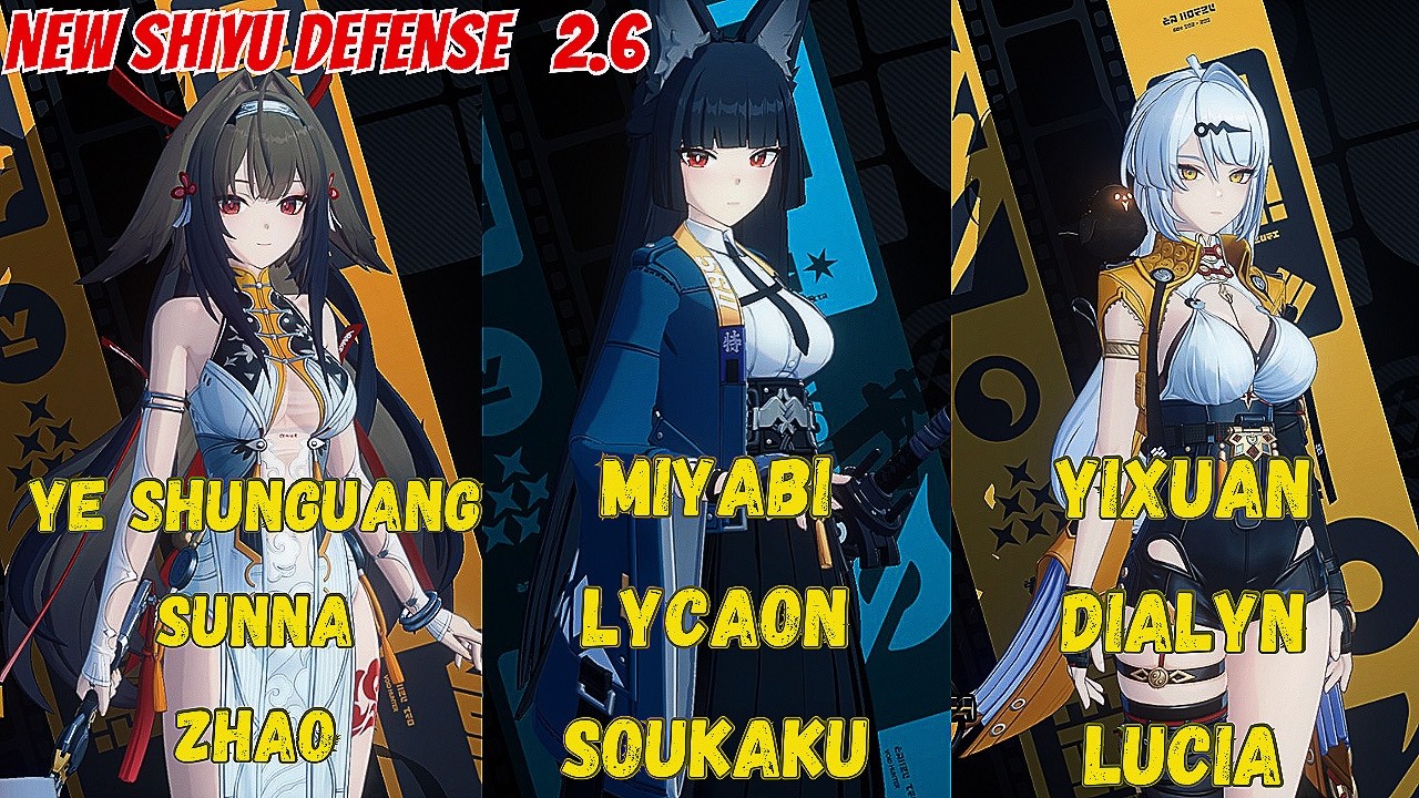 NEW Shiyu Defense / Ye Shunguang x Sunna/  Miyabi Lycaon / Yixuan Dialyn / Zenless Zone Zero 2.6
