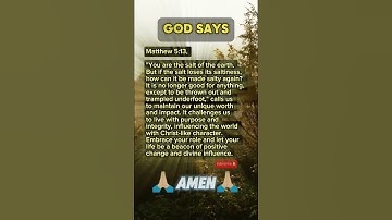 Thumbnail of Embrace Your Role as the Salt of the Earth - Matthew 5:13 #god #jesus #bible #motivation #shorts