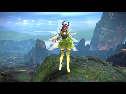 TERA - Castanic Female - Wood Pixie Costume & Wings - YouTube