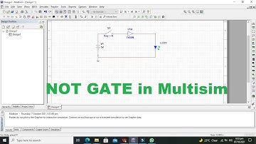 how to use a not gate in multisim | not gate simulation in multisim | making not gate in multisim