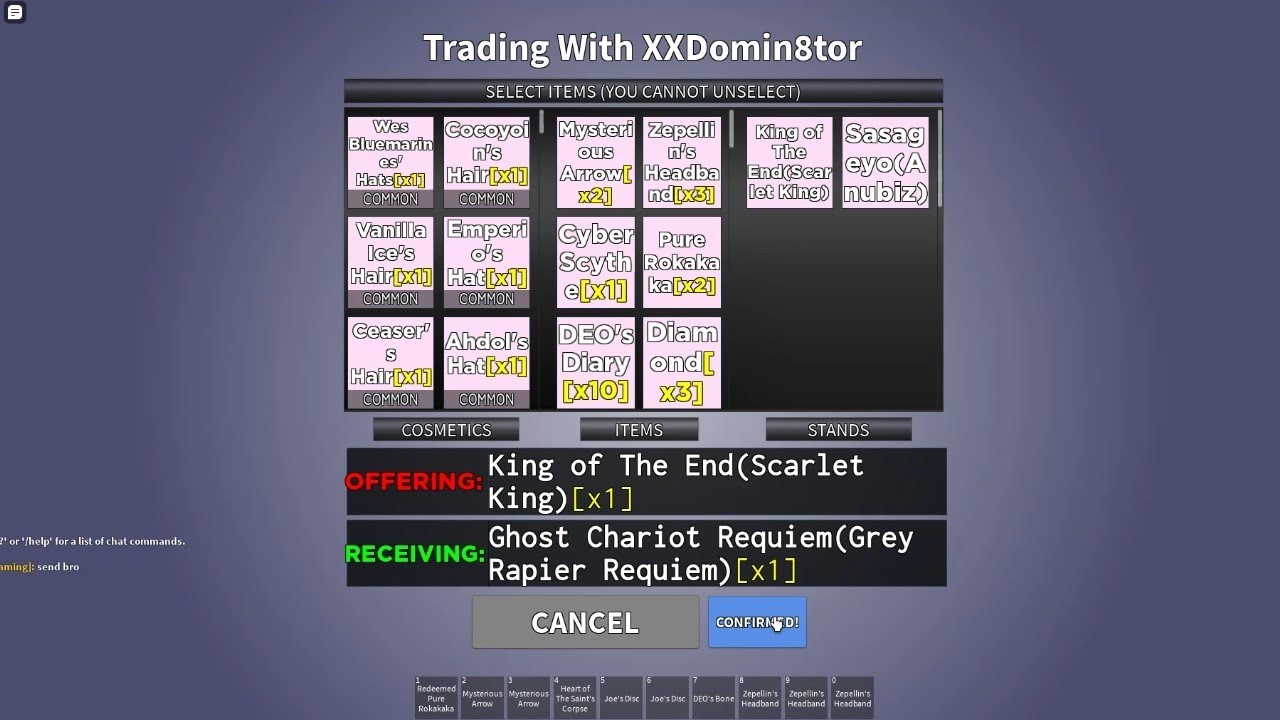 TRADING TWOH AND SILVER CHARIOT REQUIEM :) : r/YBAOfficial
