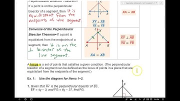 Lesson 5-1 Perpendicular Bisectors and Angle Bisectors