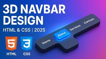 HTML & CSS 3D Navbar UI | Modern Animated Navigation Menu 2025