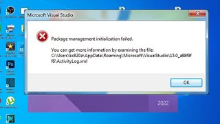 visual studio 2022 loading error |  package management initialization failed in visual studio 2022