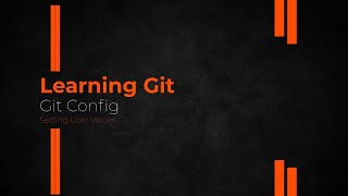 Configuring User Data Global Settings in Git