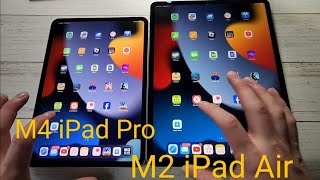 M4 iPad Pro Vs M2 iPad Air Speed Test Comparison