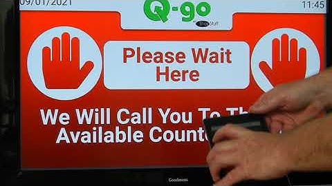 Q-Go Front Of Queue Queue Management System - Next Customer Please!