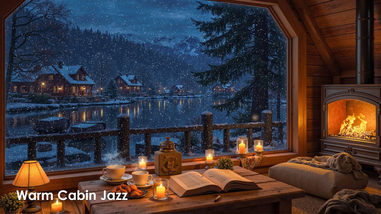 Cozy Winter Jazz for Tranquil Evenings ️ Smooth Piano & Snowy Ambience ...