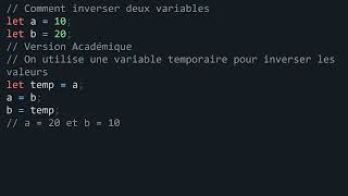 Inversion de Variable en UNE LIGNE de CODE