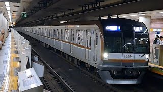 東京メトロ有楽町線10000系10104F各駅停車和光市行き新富町駅到着(2023/10/3)