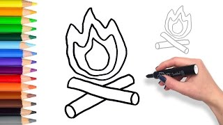 Hey kids! thanks for watching my coloring pages kids channel! in this
video we will learn about shapes and colours while draw a campfire !
its easy to...