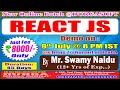 REACT JS Online Training @ DURGASOFT