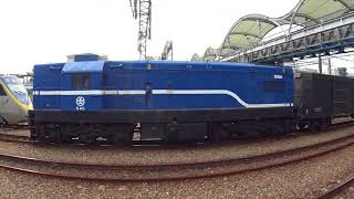 台鐵R40 7201次貨物列車鳴笛開車嘉義站