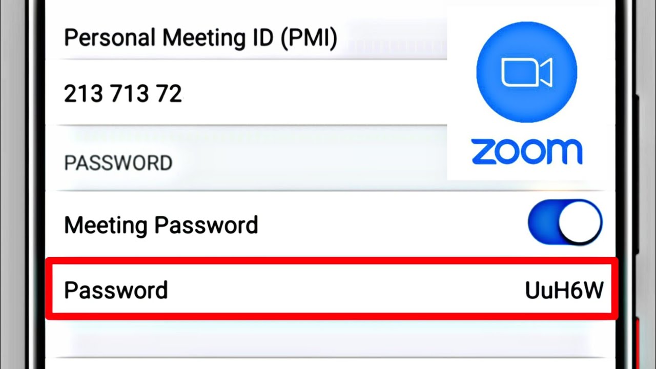 zoom meeting id and password