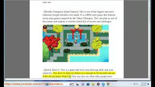 Best Google Doodle? Best Google Doodle Games? Google Doodles baseball?