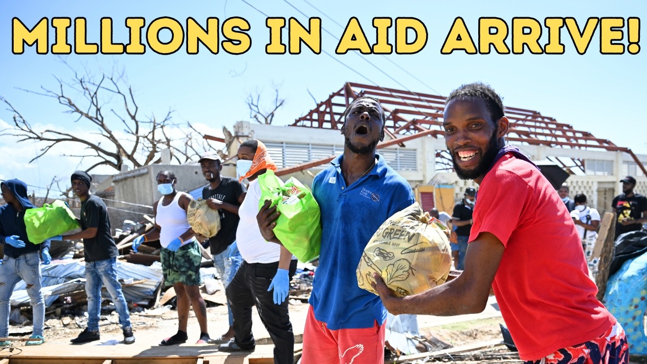 Ямайка объединяется! Помощь прибыла в Уайтхаус, жители вместе восстанавливают здание 🇯🇲