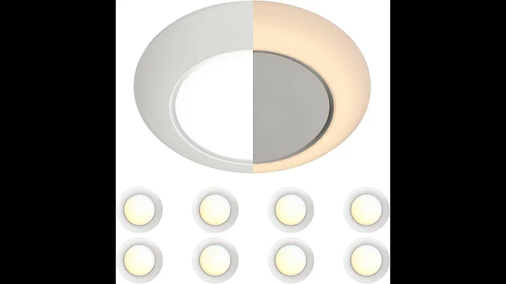 JULLISON 6 Inch Disk Light with Night Light 5CCT, Shower Light, Dimmable, Wet Rated