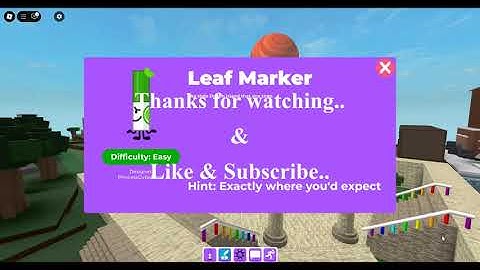 How to get LEAF MARKER in FIND THE MARKERS - ROBLOX !