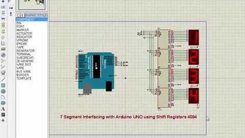 Arduino 4 digit 7 segment display interfacing with shift register 4094 proteus simulation