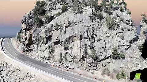 Pix4D - 3D Flythrough of a rockfall on a Colorado State Highway
