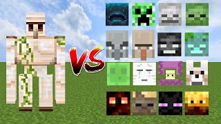 IRON GOLEM vs ALL MOBS | Minecraft Mob Battle EXPERIMENT!